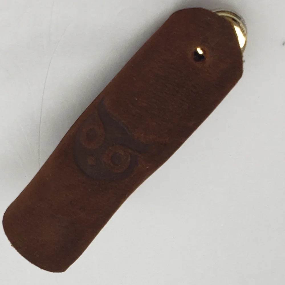 Rustic Leather Nail Clipper Keychain Carry Travel Secure Snap Handmade - Picture 4 of 6